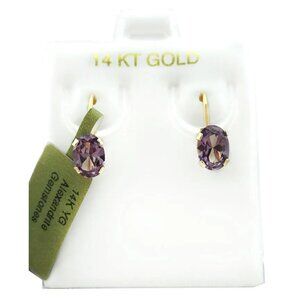 Alexandrite 1.78 Cts Dangling Earrings 14k Gold